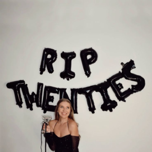 RIP Twenties Letter Balloon