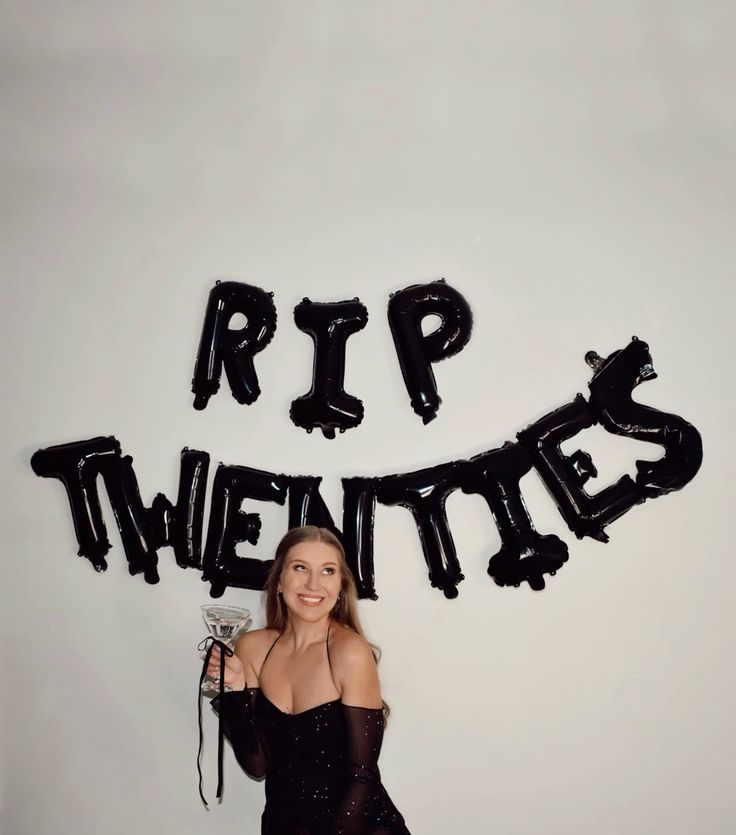 RIP Twenties Letter Balloon