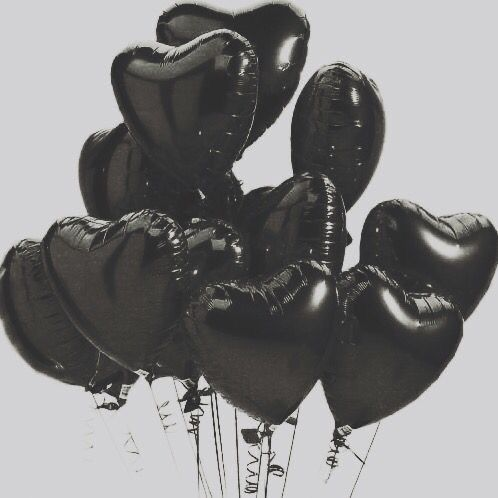 Black Heart Balloons