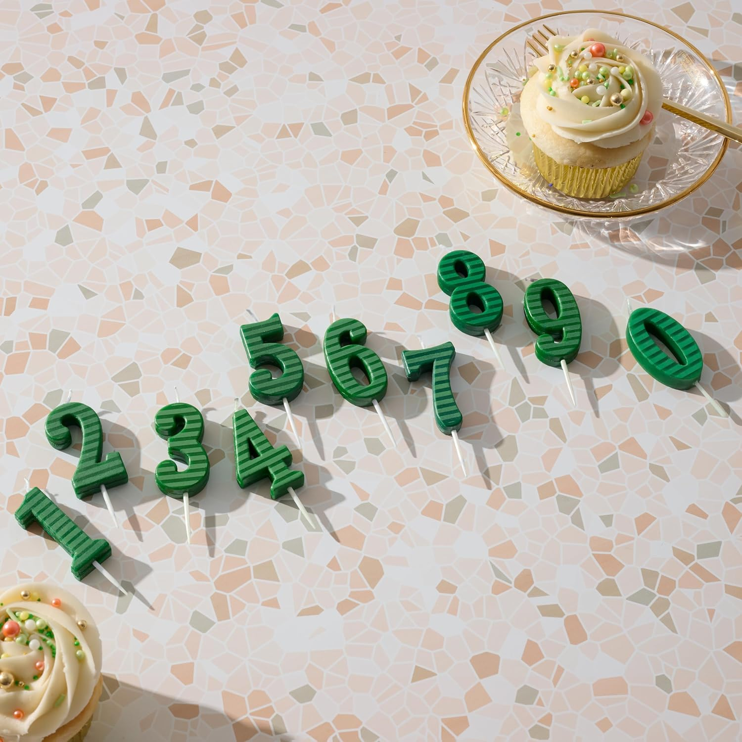 Vintage Striped Candles