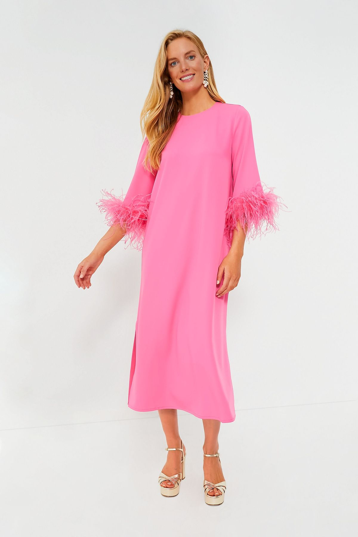Tuckernuck Hot Pink Feather Dress