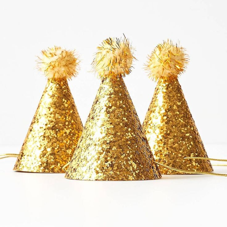 Glitter Mini Party Hats