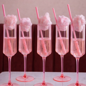 Pink Champagne Flutes