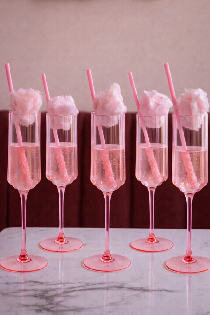 Pink Champagne Flutes