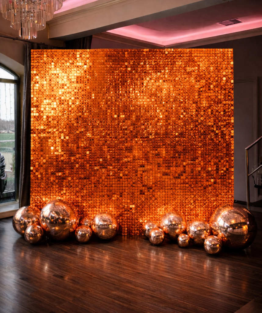 Orange Shimmer Wall