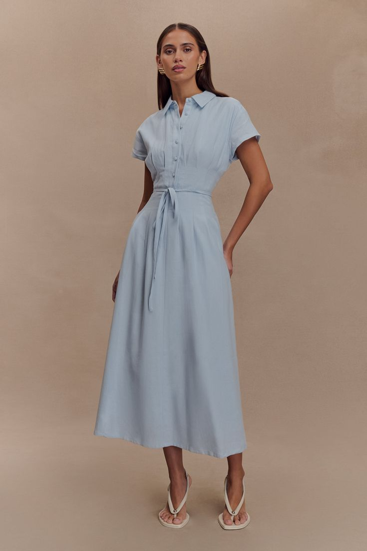 Meshki Linen Midi Dress