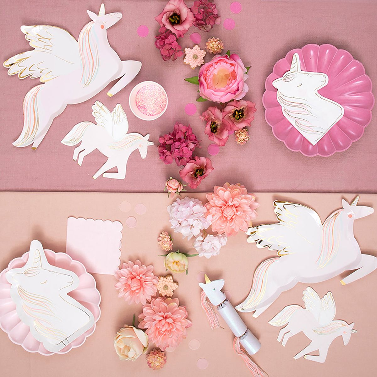 Pink Scalloped Plates
