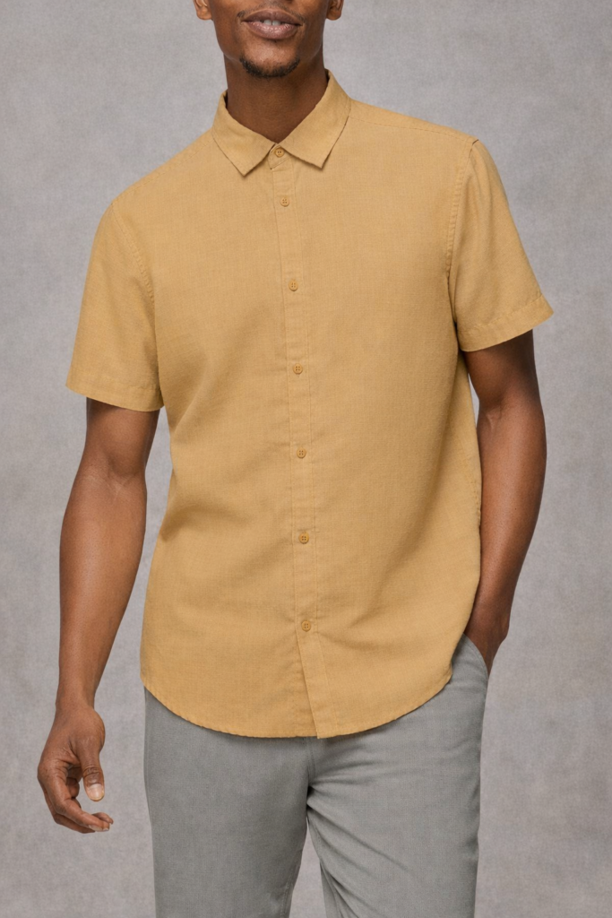 Short Sleeve Button-Up