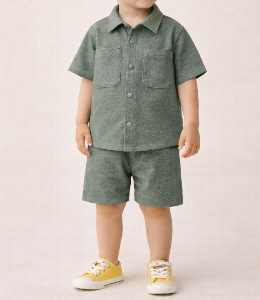 Zara matching comfort shorts & shirt