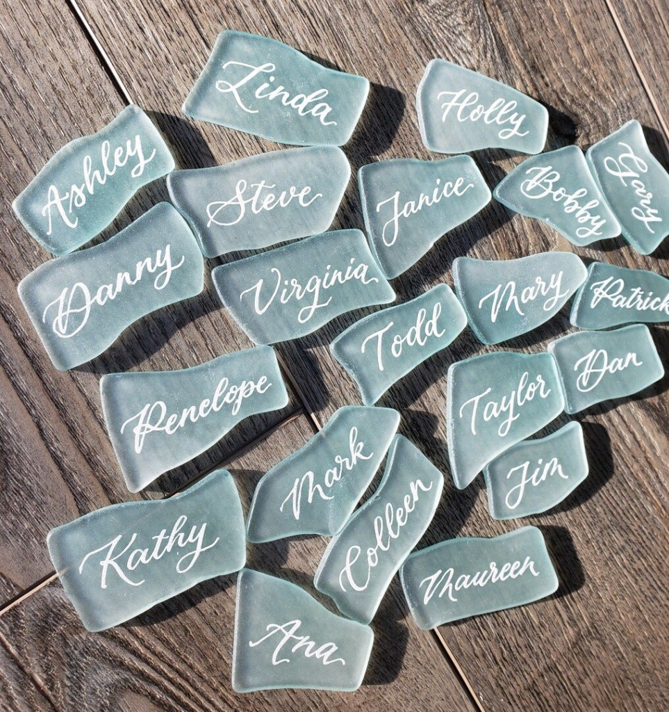Sea Glass Place Cards