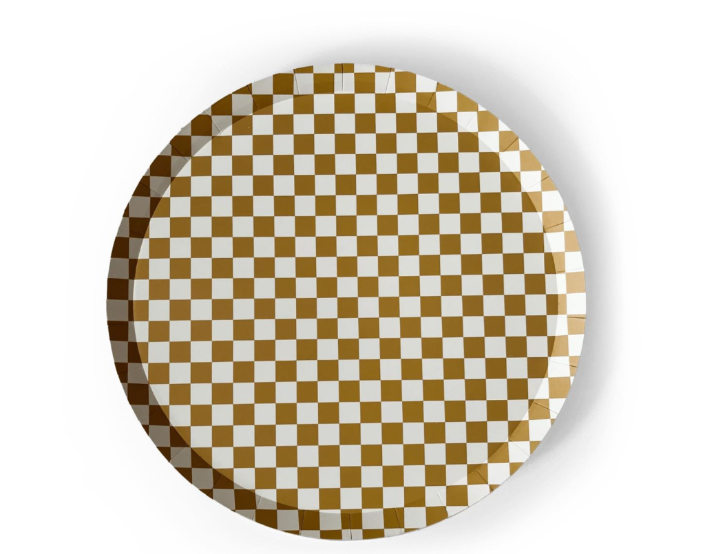 Checkered Gold Plates