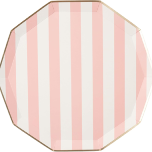 Light Pink Striped Plates