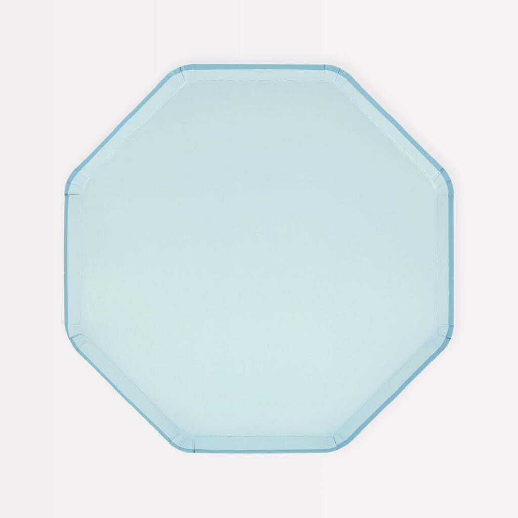 Light Blue Paper Party Plates