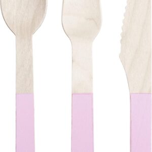 Pink Wooden Cutlery