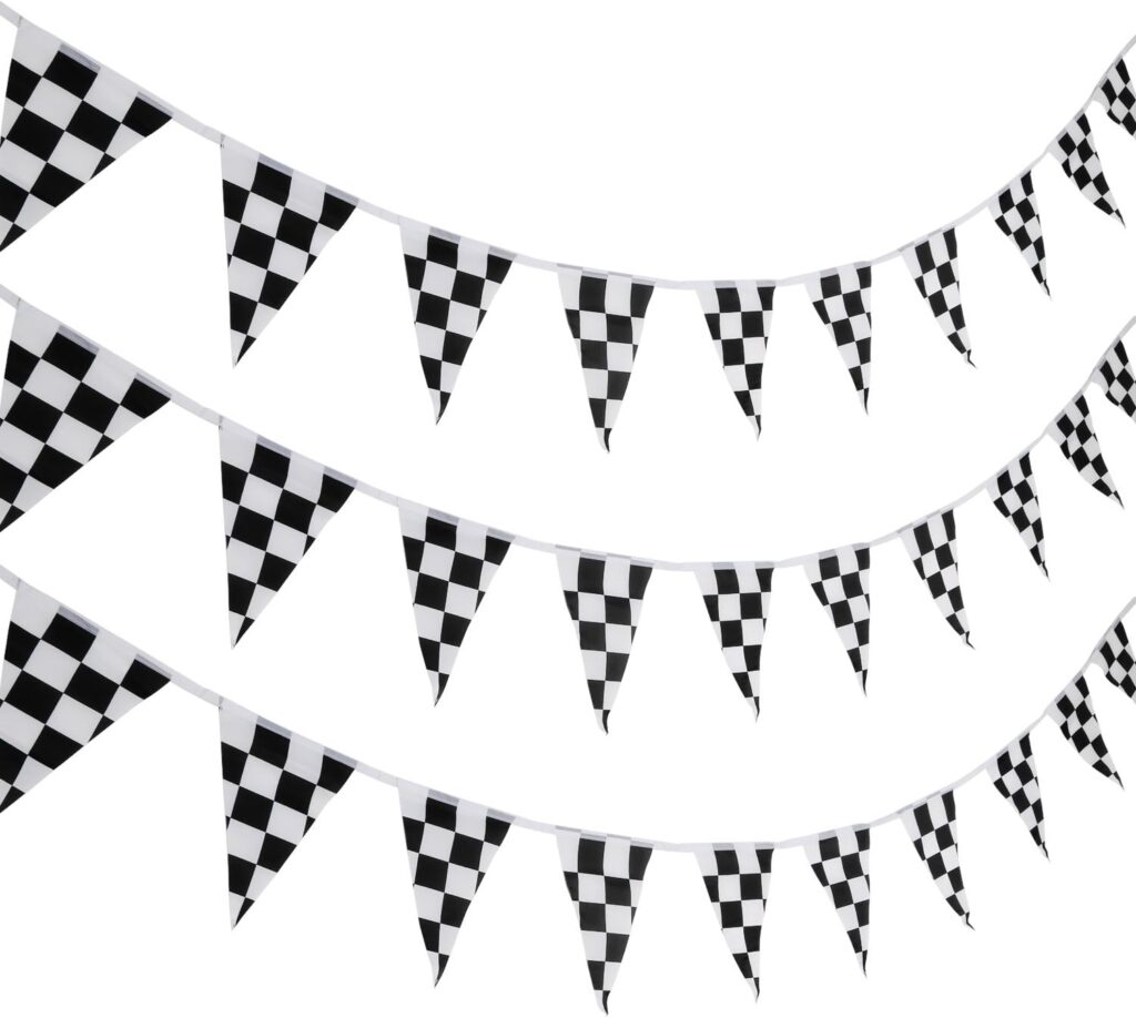 Checkered Pennant Banner
