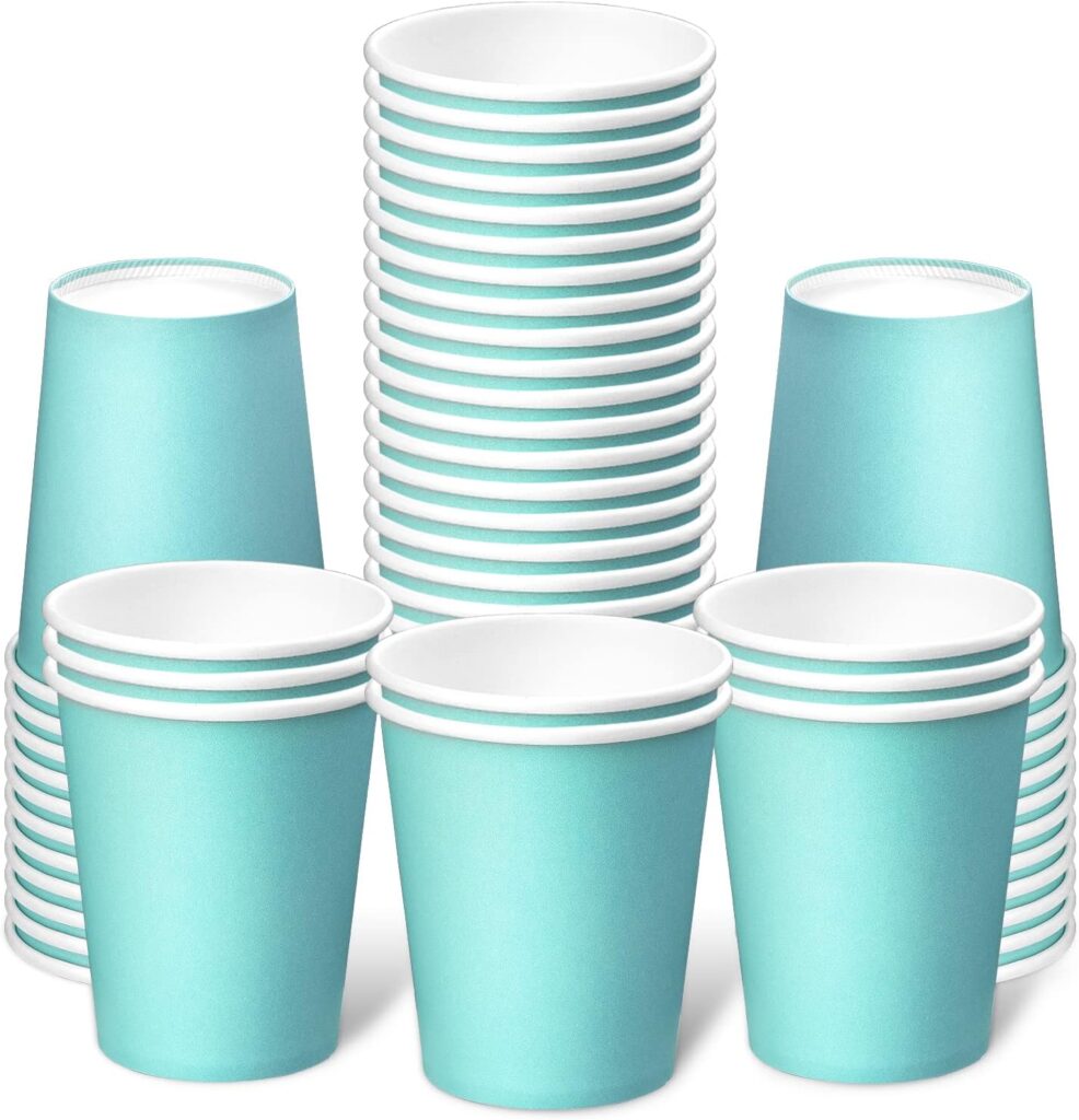 Teal Paper Cups