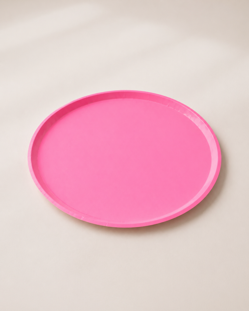 Hot Pink Small Low Rim Plates