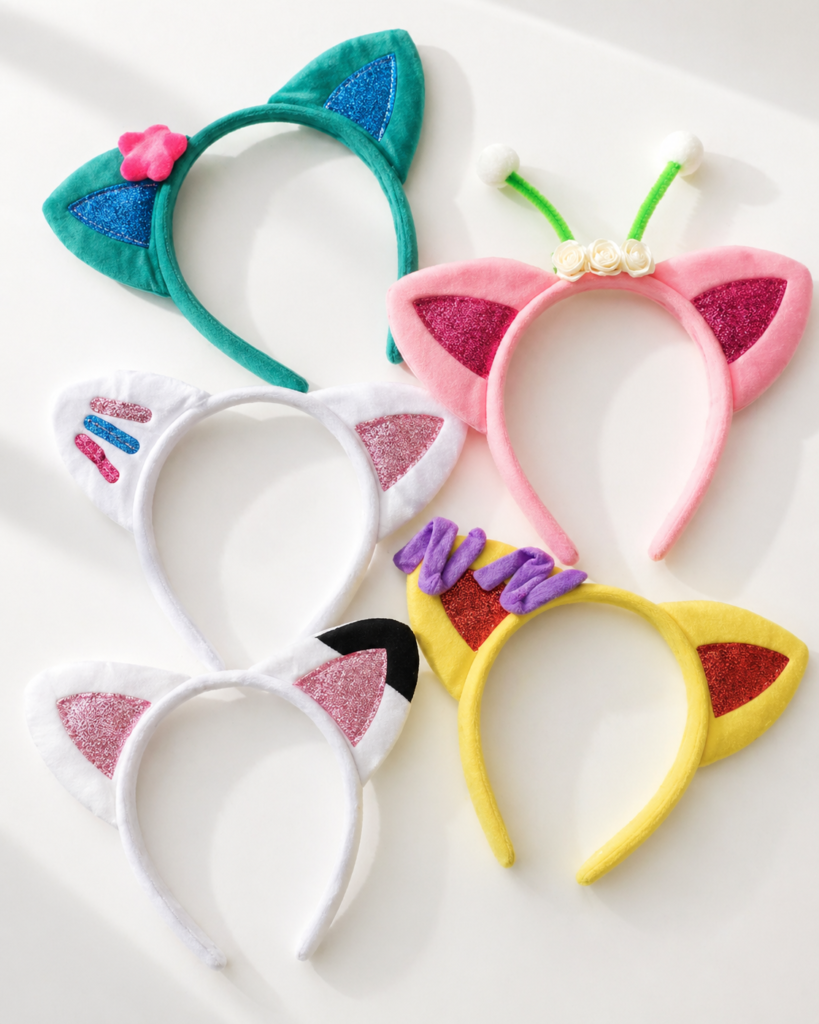 Cat Ears Headband Set