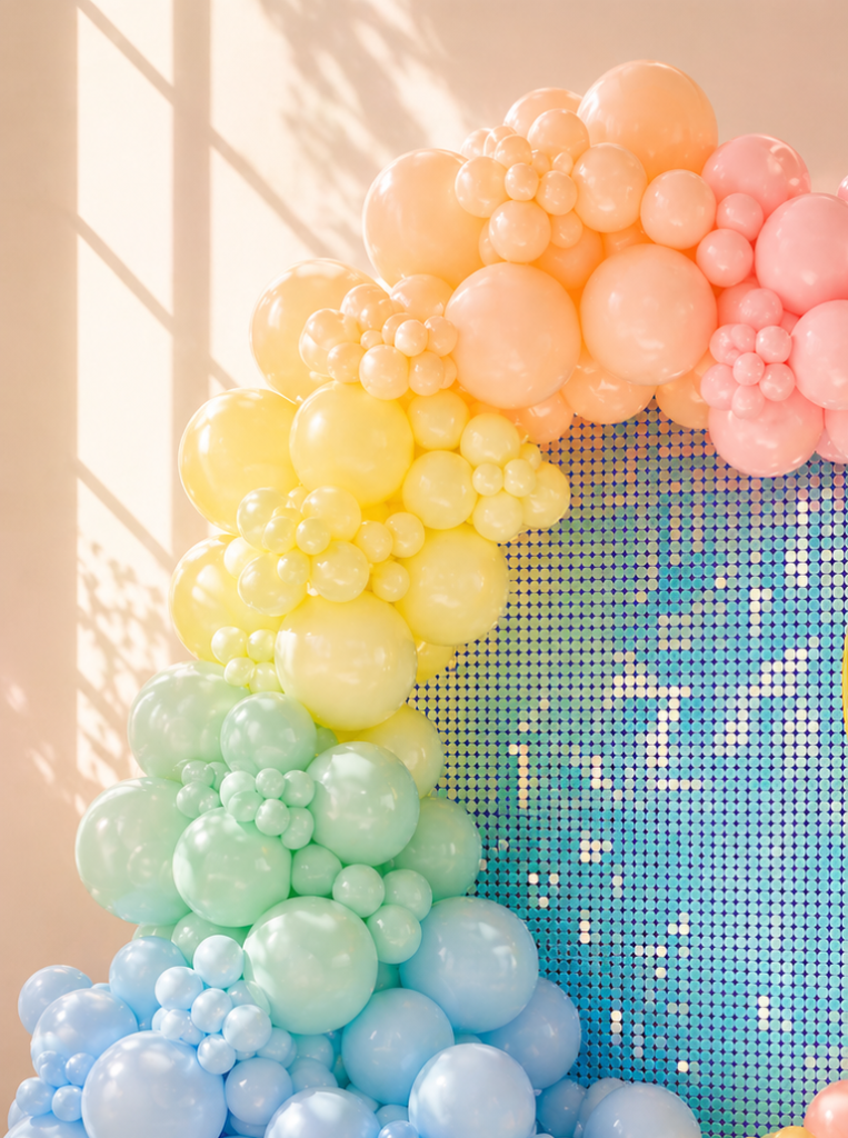 Pastel Rainbow Balloons