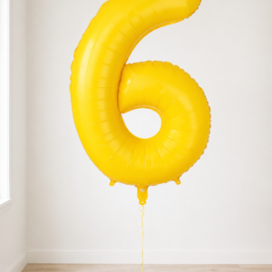 Yellow Number Balloon