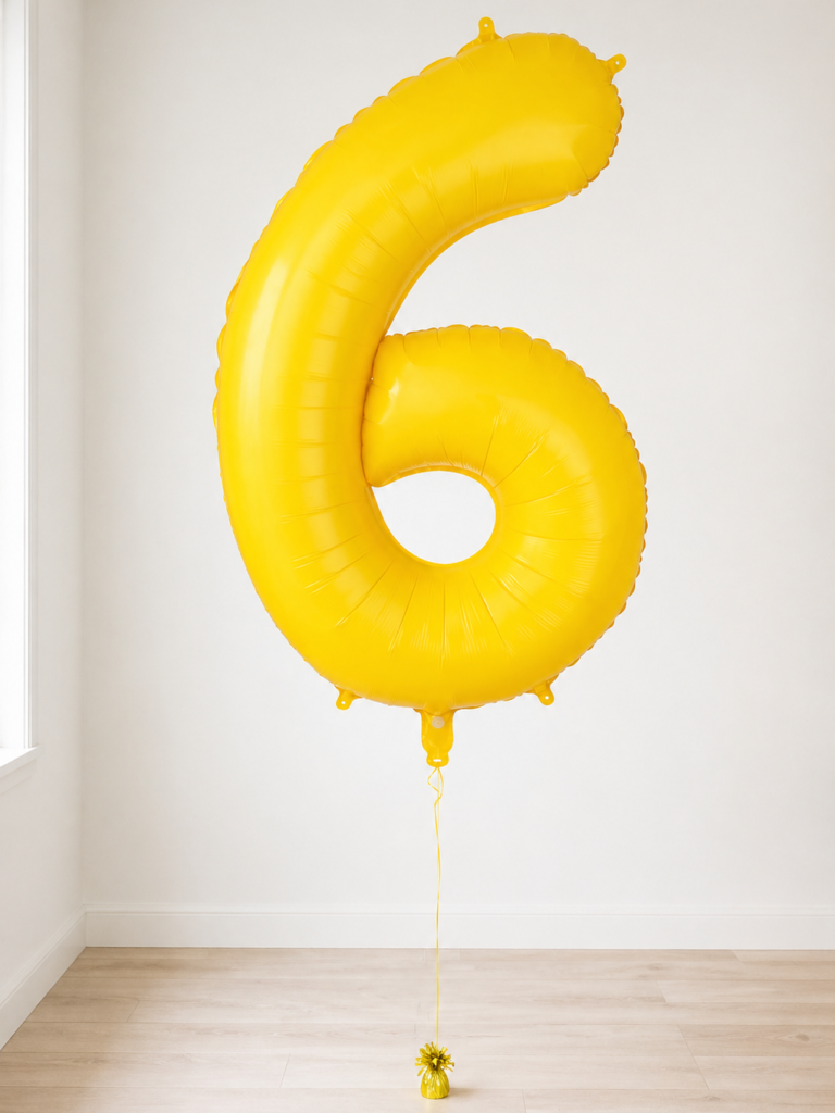 Yellow Number Balloon