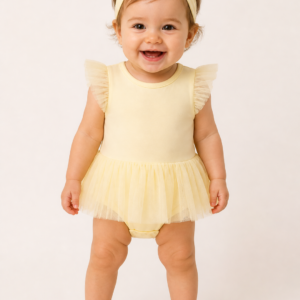 Little Me Yellow Mesh Skirt Bubble
