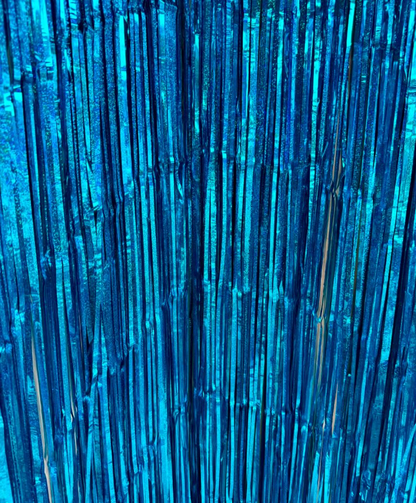 Teal Fringe Curtain Backdrop